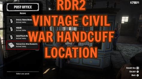 RDR2 VINTAGE CIVIL WAR HANDCUFFS - YouTube