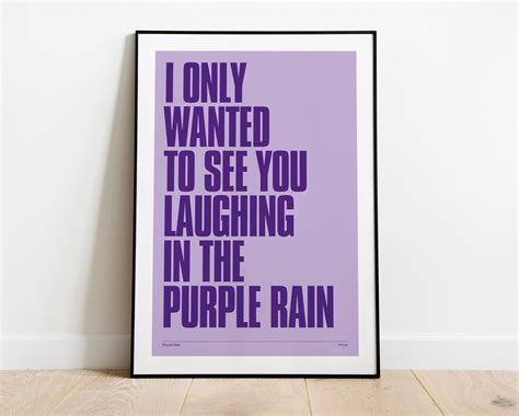 Prince Purple Rain Typographic Print DIGITAL DOWNLOAD Print Gig Poster ...