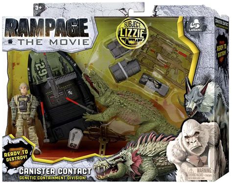 Rampage The Movie Canister Contact Lizzie Exclusive Figure Set Lanard ...