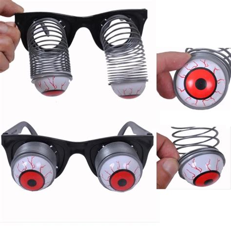 Adult Kids Horror Terror Eyeball Pop Out Eye Dropping Glasses Dress Up ...