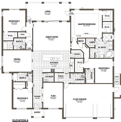 Trasona Cove East Estero Floor Plan - Viera Builders | Floor plans, Viera builders, Flooring