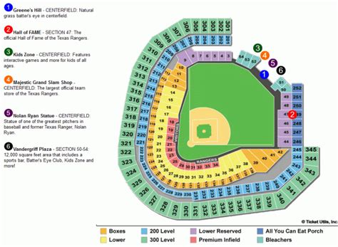 Texas Rangers Seating Chart With Seat Numbers | Awesome Home