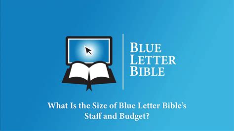What Is the Size of Blue Letter Bible's Staff and Budget? - YouTube