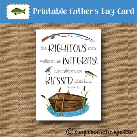 Printable Father's Day Card Christian Father Scripture - Etsy