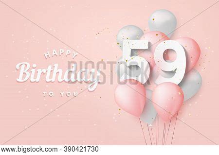 Happy 59th Birthday Vector & Photo (Free Trial) | Bigstock