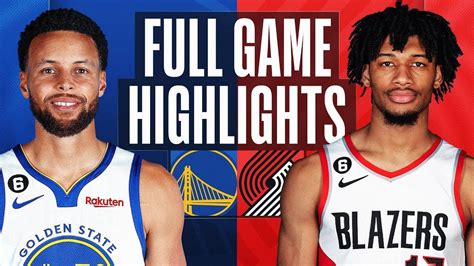 Golden State Warriors vs. Portland Trail Blazers Full Game Highlights | 2022-2023 NBA Season ...