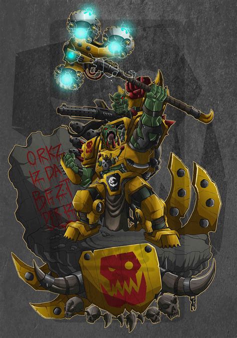 Ork Warboss - Art by Charles Bautista - 40K Gallery