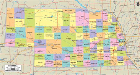 Map of Nebraska - TravelsFinders.Com