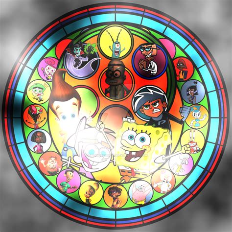 Nicktoons Unite! Stained Glass by spongefan257 on DeviantArt