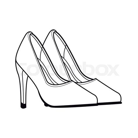 high heels shoes black and white | Stock vector | Colourbox