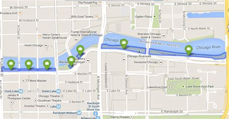 Chicago riverwalk map - Map of riverwalk Chicago (United States of America)