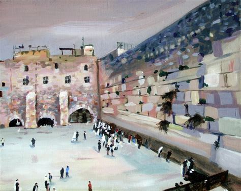 Jerusalem Art Print / Western Wall / Israel Landscape / Purple