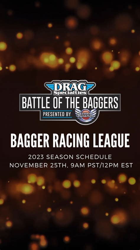 Our @dragspecialties Battle of the Baggers 2023 Season Schedule drops this Friday, November 25th ...