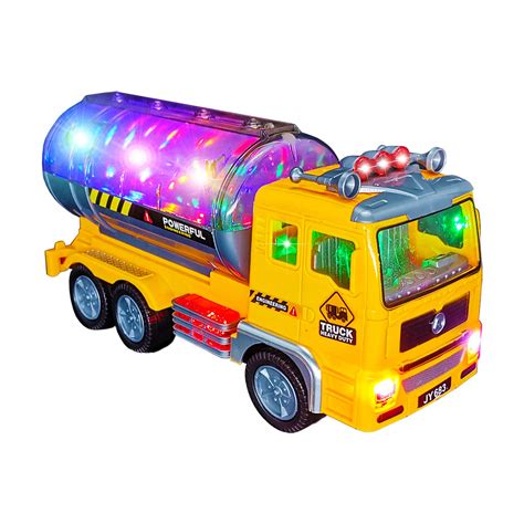 Buy Truck Toys for 3-10 Year Old Boys, Electric Oil Tanker Toy Truck - with Bright Flashing 4D ...