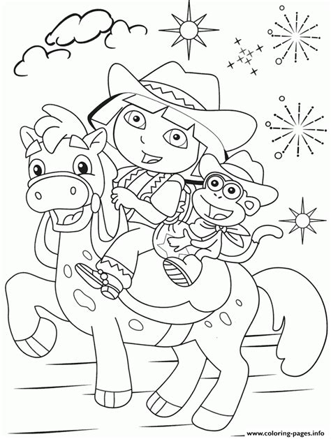 Dora Explorer Girls Coloring Pages