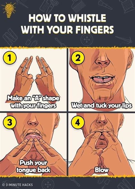 How to create a loud whistle using your fingers : r/coolguides