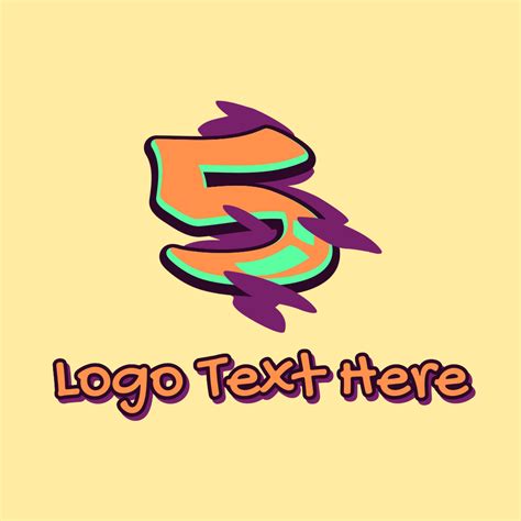 Graffiti Art Number 5 Logo | BrandCrowd Logo Maker | BrandCrowd | BrandCrowd