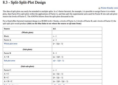 experiment design - Split split plot ANOVA table: r = replicate or block? - Cross Validated