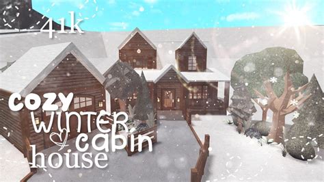 - cozy winter cabin house - 41k - || Roblox , Bloxburg || | Cozy winter ...