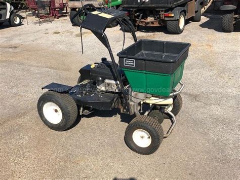 Lesco Commerical 125 lb Stand-On, Self Propelled Spreader | AllSurplus