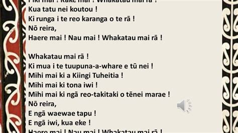 Mihi example for Waikare marae - YouTube