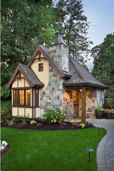 41+ Awesome Tiny Stone Cottage Interior and Exterior Design Ideas #homedecor #exteriordesign ...