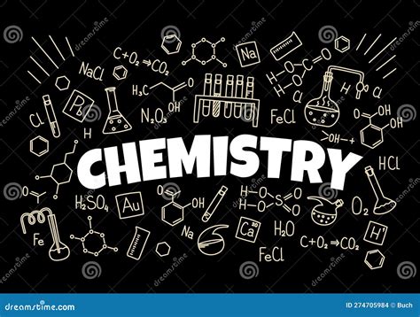 Chemistry Background with Formulas and Symbols Stock Vector - Illustration of scientific, test ...