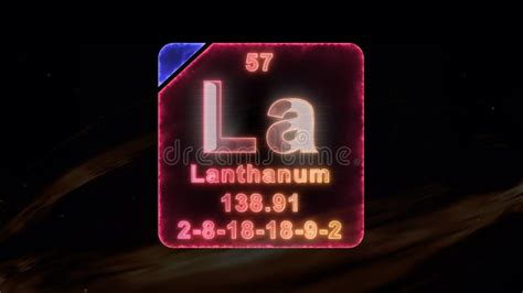 Modern Periodic Table Element Lanthanum Stock Illustration - Illustration of modern, carbon ...