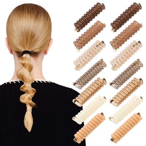 14 Pcs Spiral Hair Ties|Hair Tie Tools for Thick Thin Hair-Unique Hair Braid Maker, Hair Coils ...