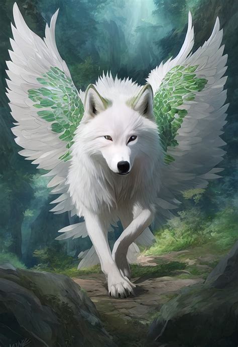 Download White Wolf, Winged Wolf, Entity. Royalty-Free Stock ...