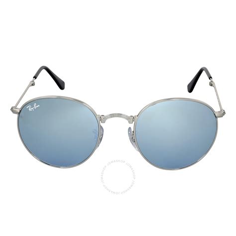 Ray-Ban Round Metal Folding Silver Flash Sunglasses RB3532 003/30 50 - Round - Ray-Ban ...