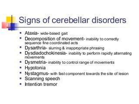 These are the signs of cerebellar syndrome - MEDizzy