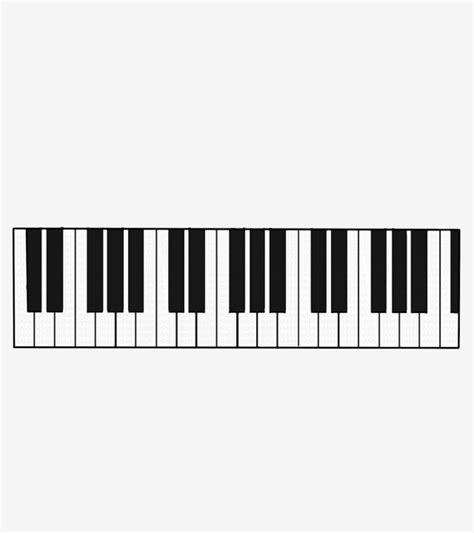 Piano Keyboard Clipart Black And White