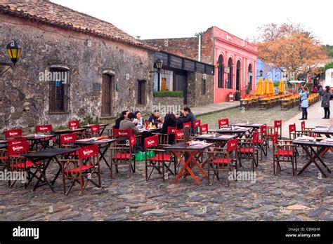 old restaurants at Colonia del sacramento. uruguay, south america Stock ...