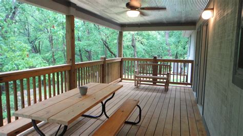 Timber Ridge Resort at Mark Twain Lake. New cabin #25 the back porch