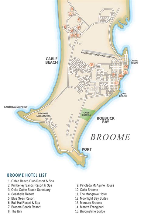 Broome info map - The Kimberley Collection