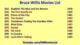 Bruce Willis Movies List Complete - Spacotin