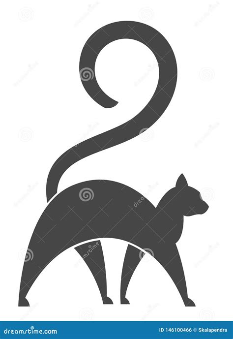 Walking cat stock vector. Illustration of mammal, isolated - 146100466