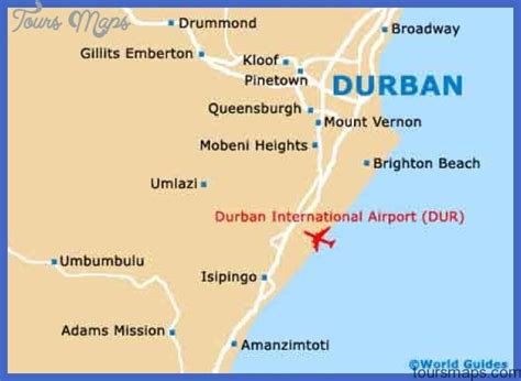 Durban Map Tourist Attractions - ToursMaps.com