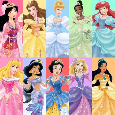 Ten Original Disney Princesses images Deluxe Gown Collage HD wallpaper ...