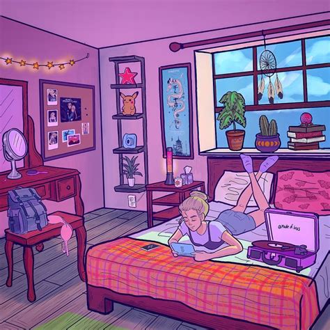 Bunni’s Room | Bedroom drawing, Cute art, Girly art