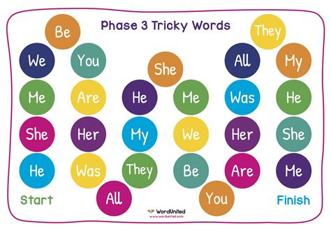 Phase 3 Phonics Tricky Words Game - WordUnited