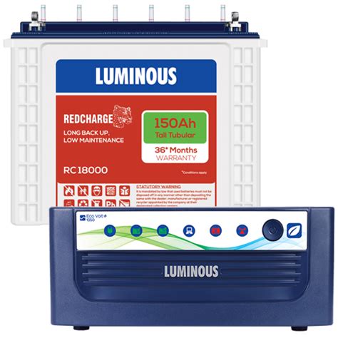 Luminous Inverter 1050 150AH Battery Combo Online Chennai