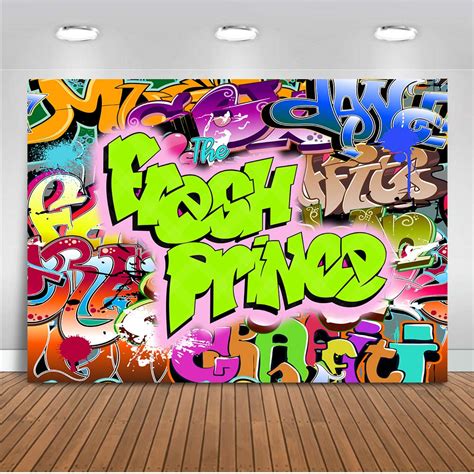 Buy Mehofoto The Fresh Prince Backdrop Hip Pop Graffiti Background 7x5ft Vinyl Fresh Prince Hip ...