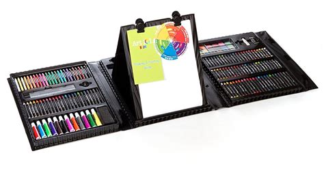 Art 101 Kids 179-Piece Double Sided Trifold Easel Art Set Drawing ...