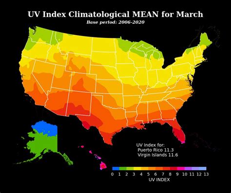 Sun Safety Monthly Average UV Index | US EPA