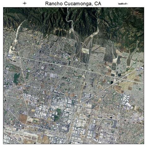 Aerial Photography Map of Rancho Cucamonga, CA California