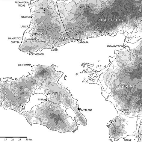 3: Map with sites of the southern Troad and northern Aeolis (with... | Download Scientific Diagram