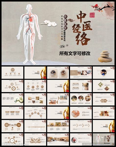 中医穴位经络PPT__水墨|中国风_PPT_多媒体图库_昵图网