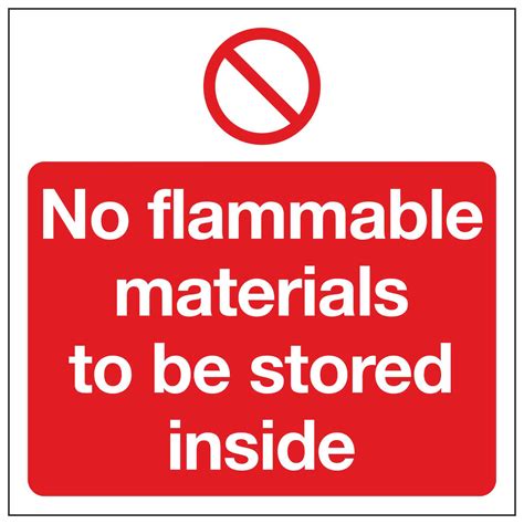 No flammable materials to be stored inside – Linden Signs & Print